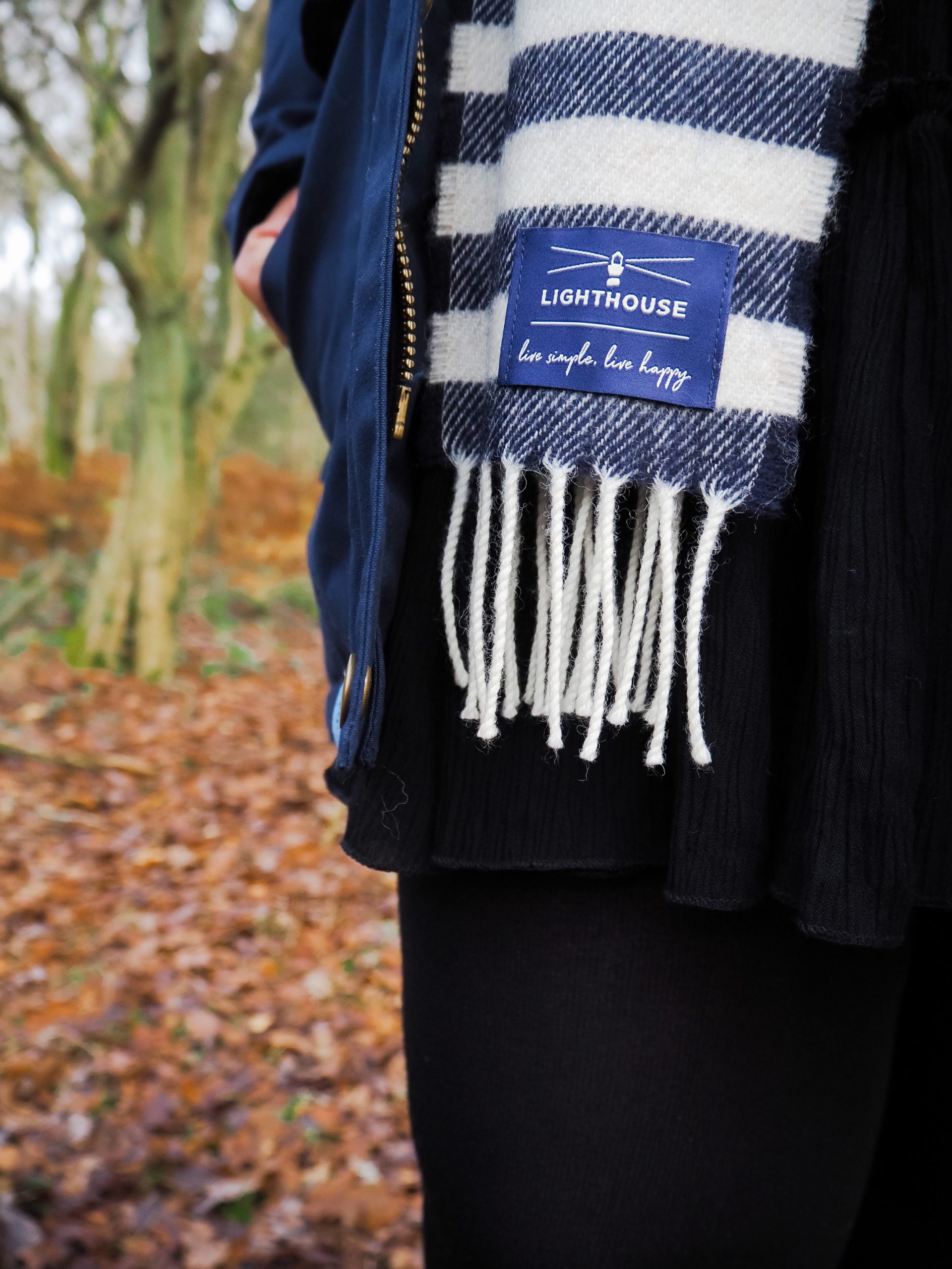 Little Blonde Blog x in Ashridge Forest in Merino Scarf