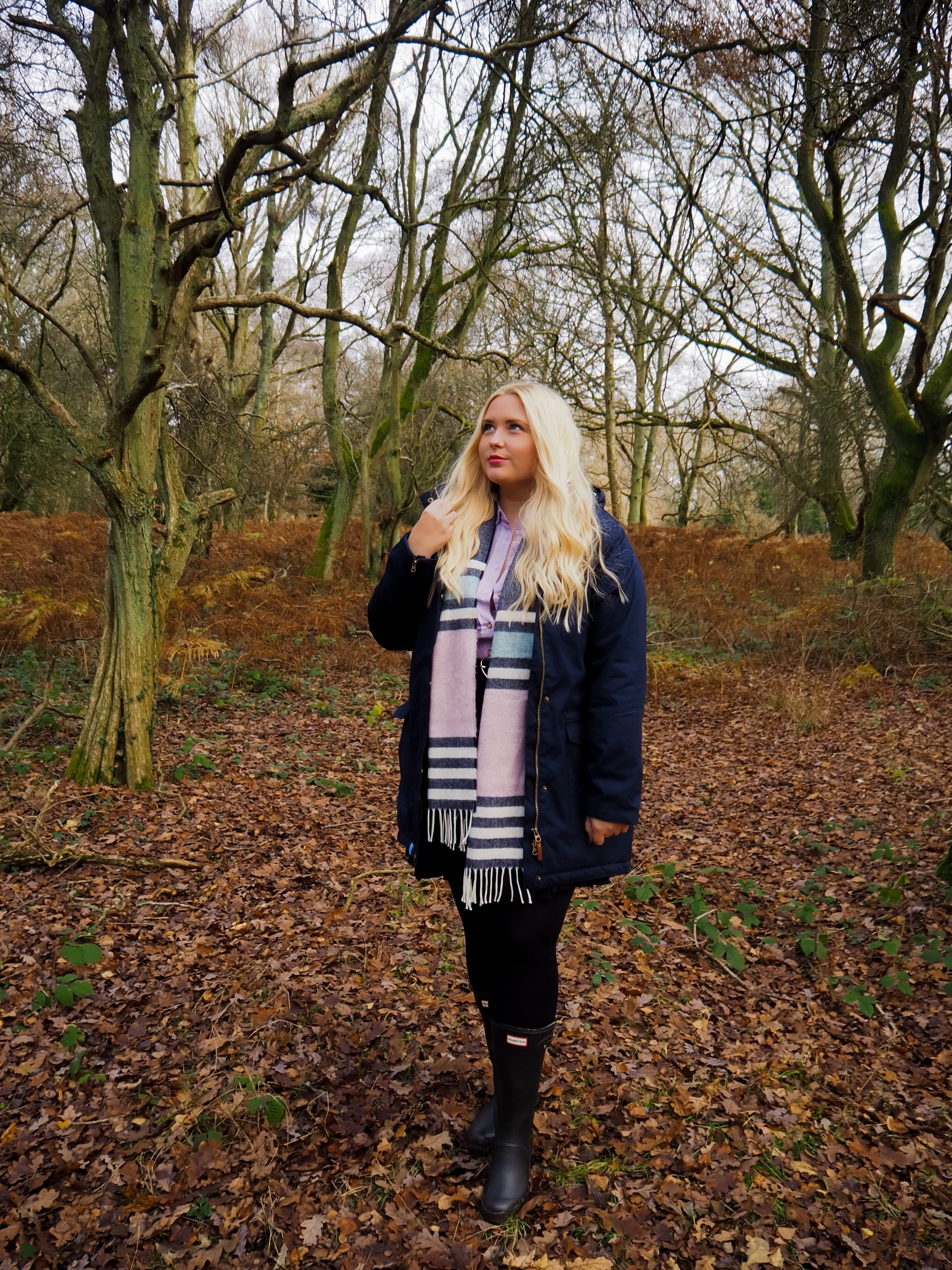 Little Blonde Blog x in Ashridge Forest in Lighthouse Clothing