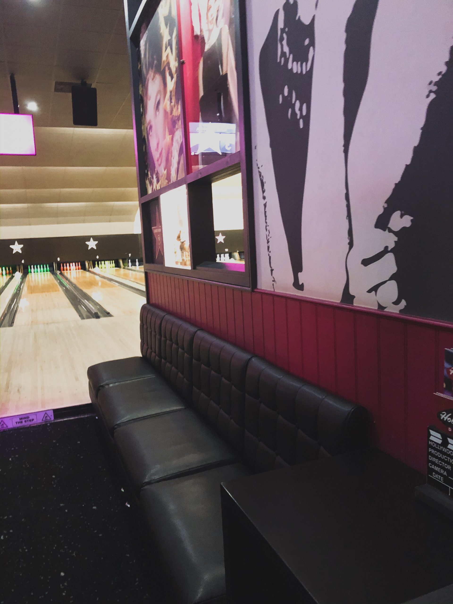 Sating area VIP lanes Hollywood bowl Merdian.