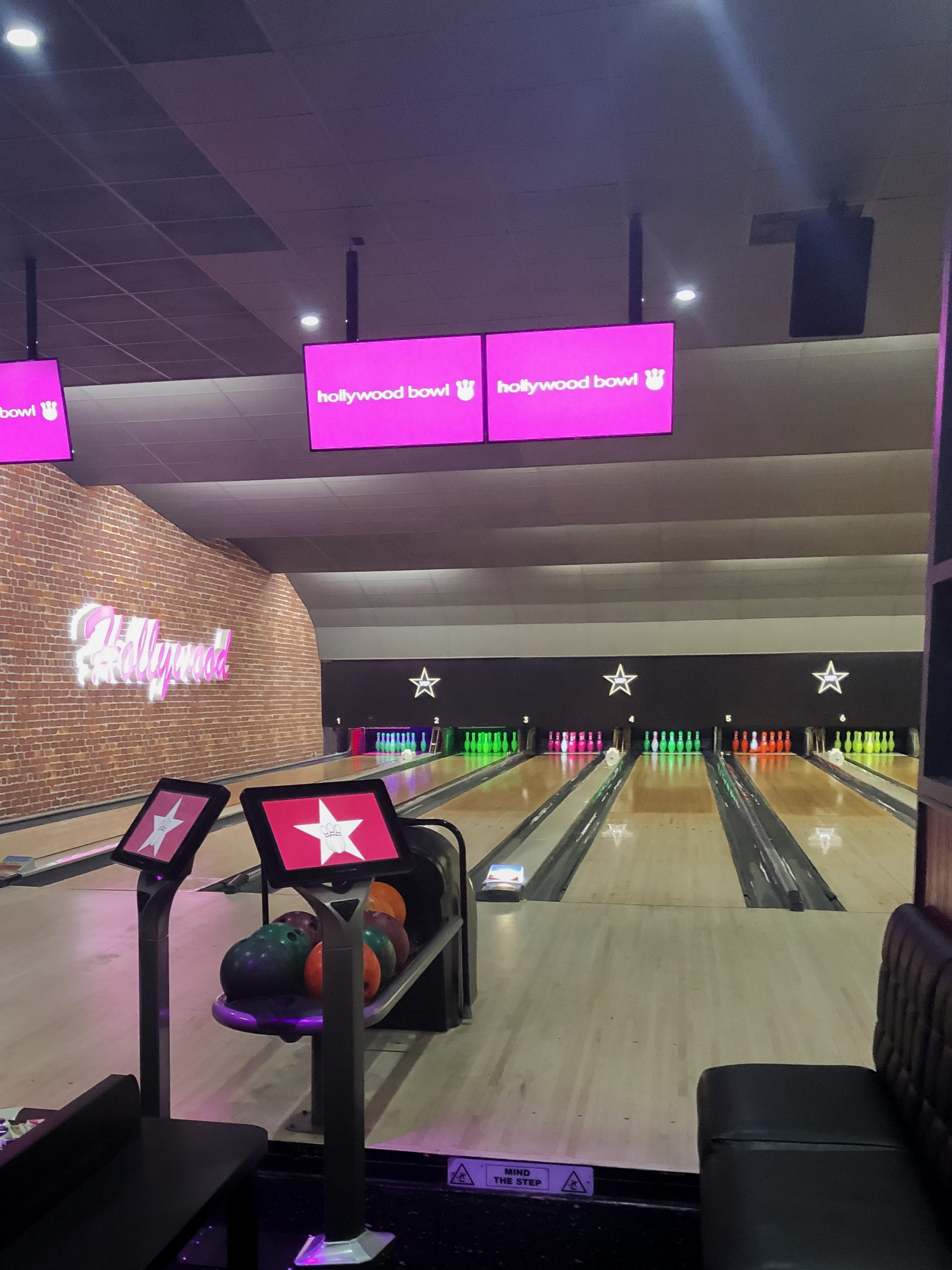 Shot of VIP lanes in Hollywood Bowl Meridian. 