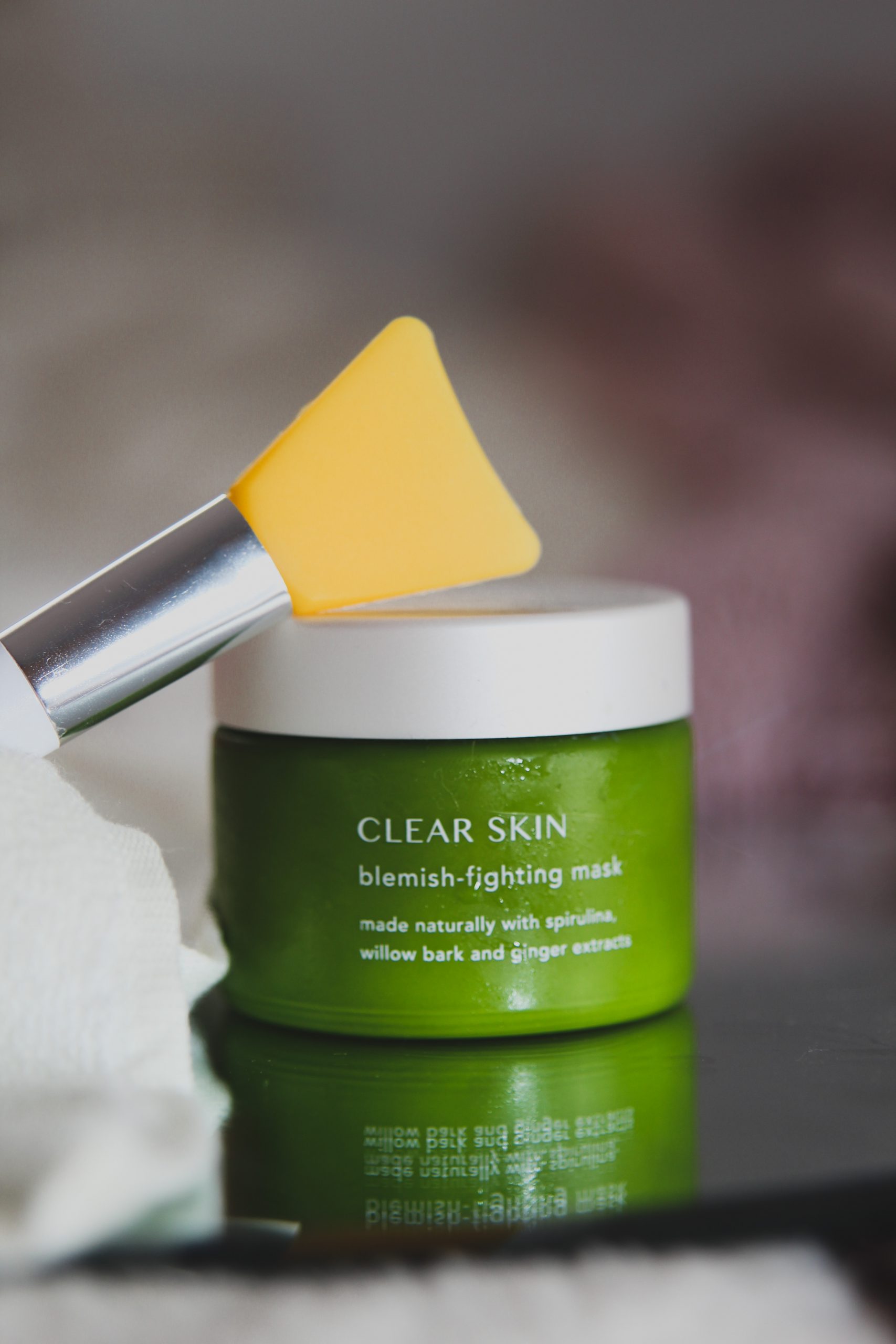 Clear skin blemish fighting mask