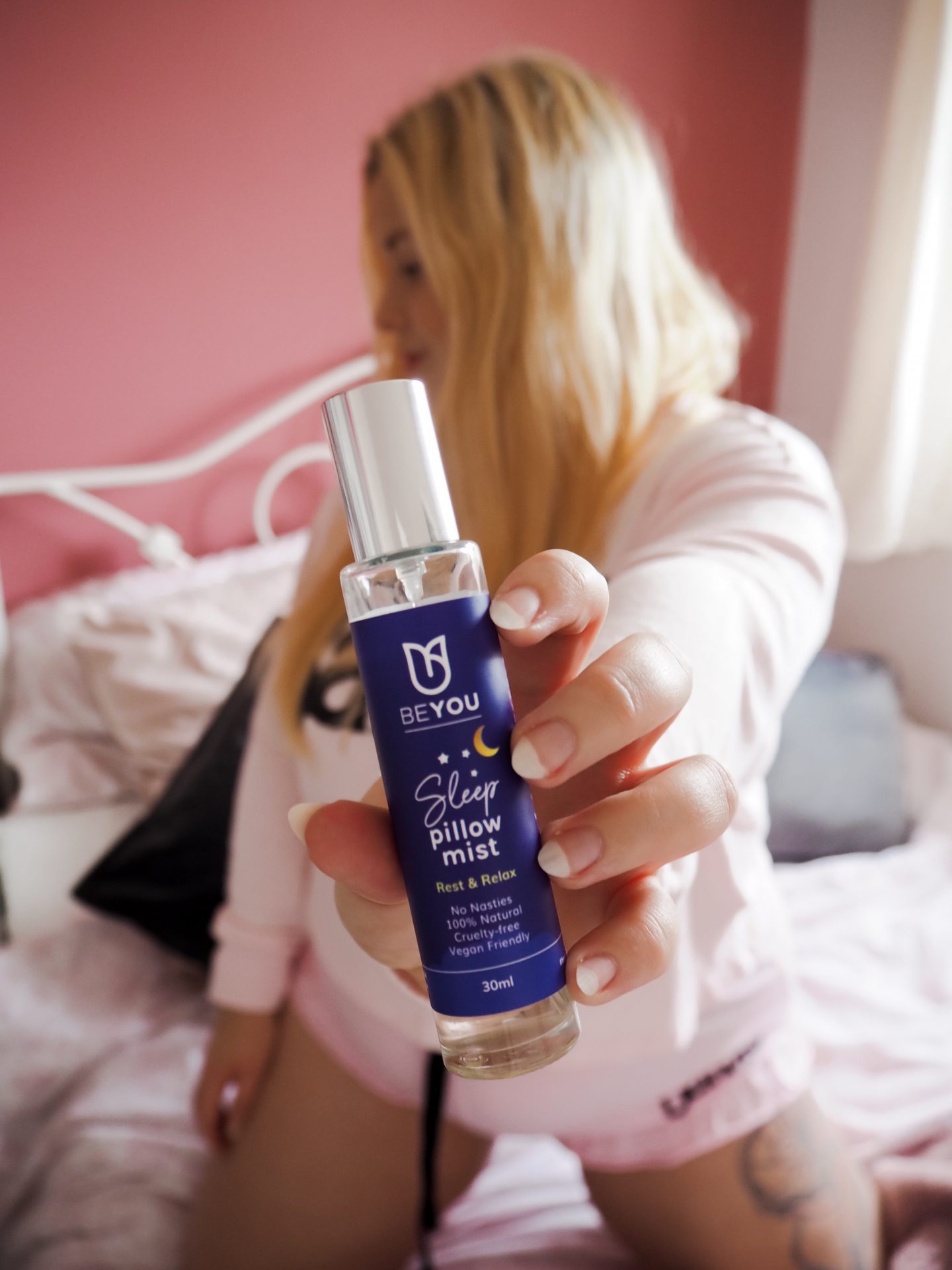 BeYou Sleep Pillow Mist and Little Blonde Blog x