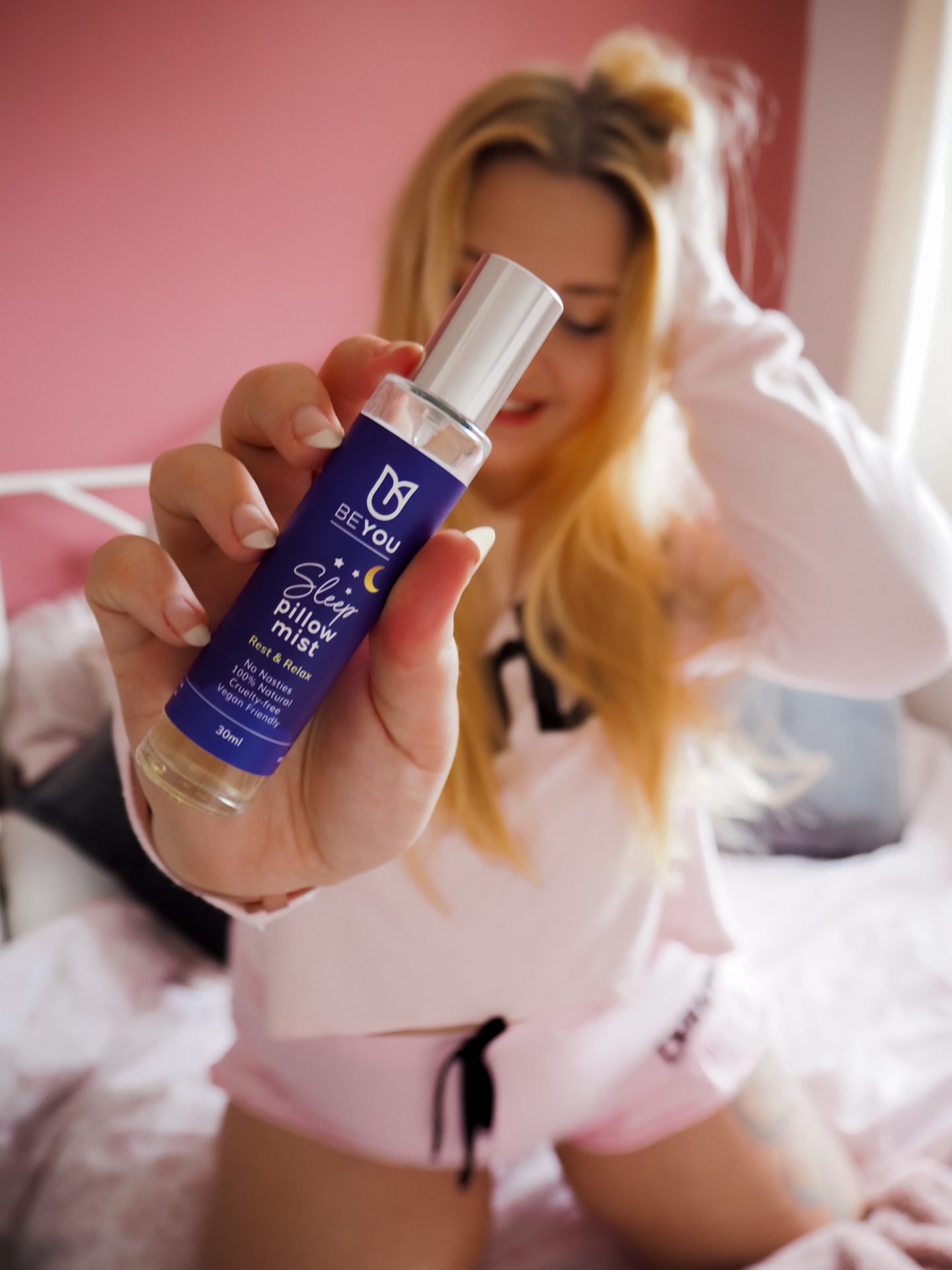 BeYou Sleep Pillow Mist and Little Blonde Blog x